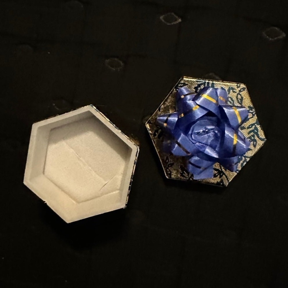 Blue & Gold Ring Box - Picture 3 of 5